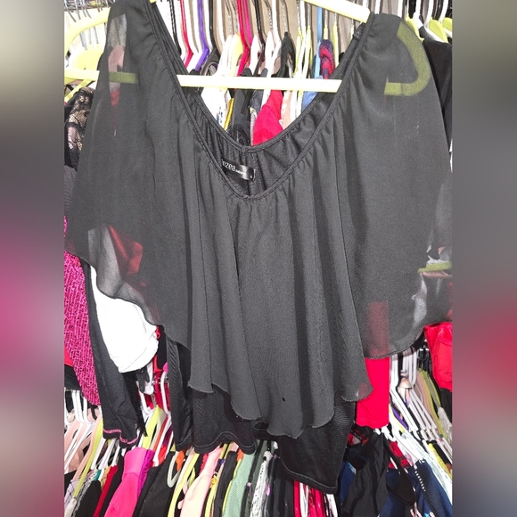 💋5/20 Zanzea black blouse size large - Picture 3 of 5
